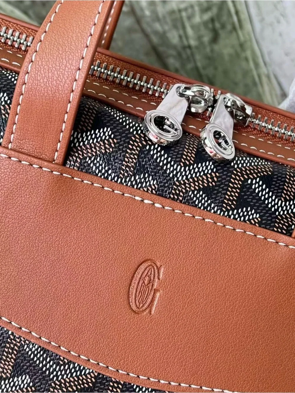 Goyard Brown Printed Canvas & Leather Tote Backpack - Luxury Style